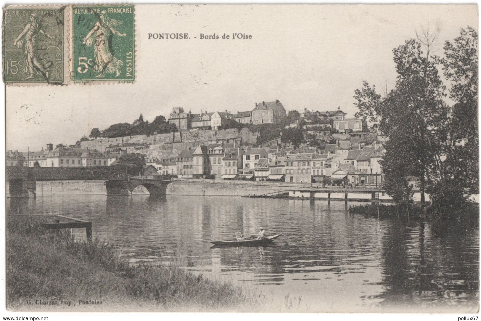 CPA DE PONTOISE  (VAL D'OISE)  BORDS DE L'OISE - Pontoise