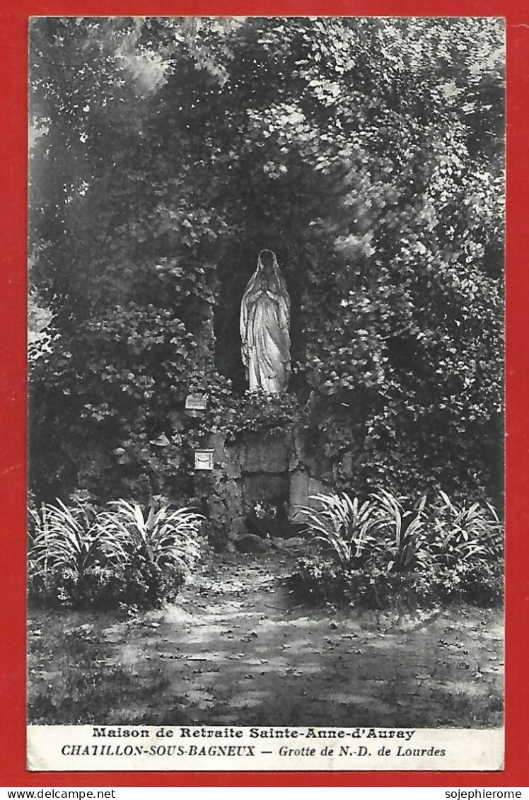 Châtillon-sous-Bagneux (92) Maison De Retraite Sainte-Anne-d'Auray Grotte De Notre-Dame De Lourdes 2scans 19-07-1930 - Châtillon