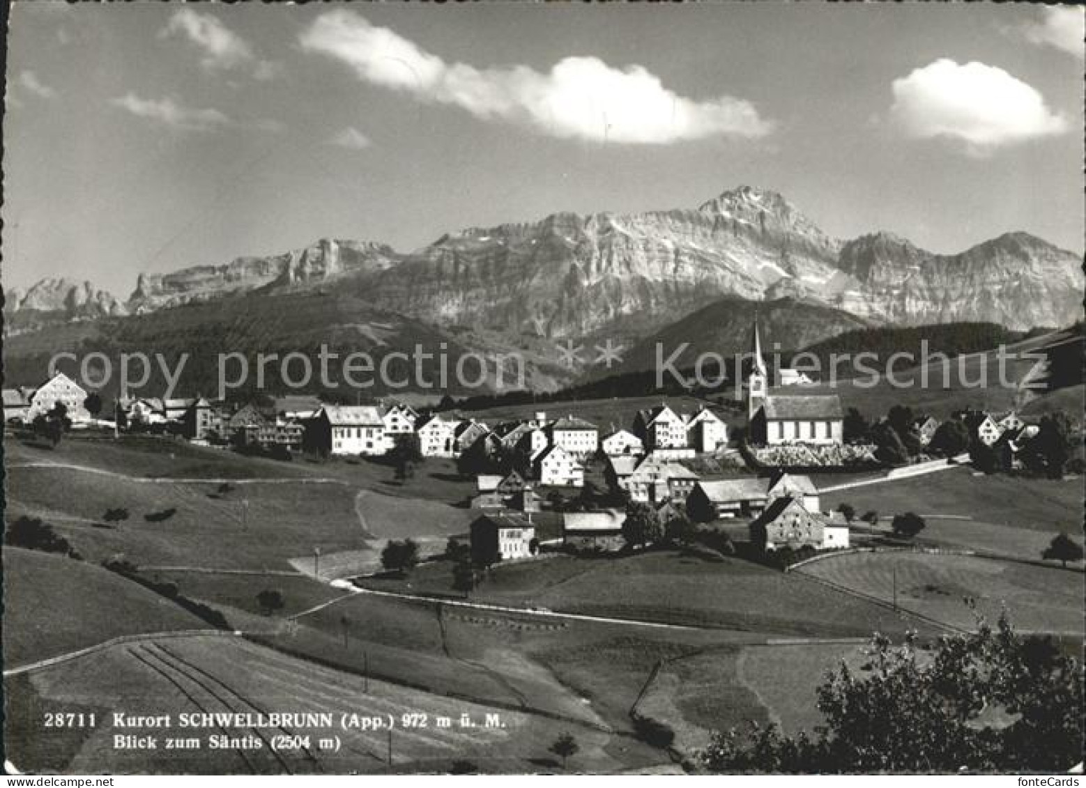 11638414 Schwellbrunn Gesamtansicht Kurort Mit Saentis Appenzeller Alpen Schwell - Autres & Non Classés