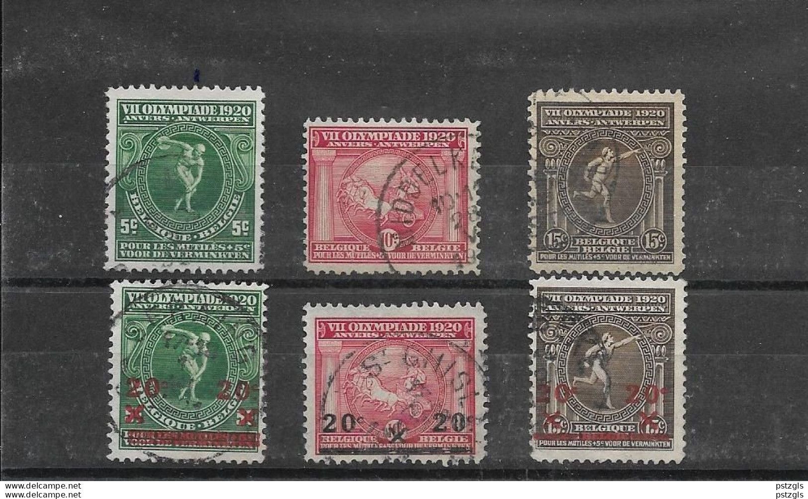 179/81° & 184/86° - Olympiade 1920/21 - Used Stamps