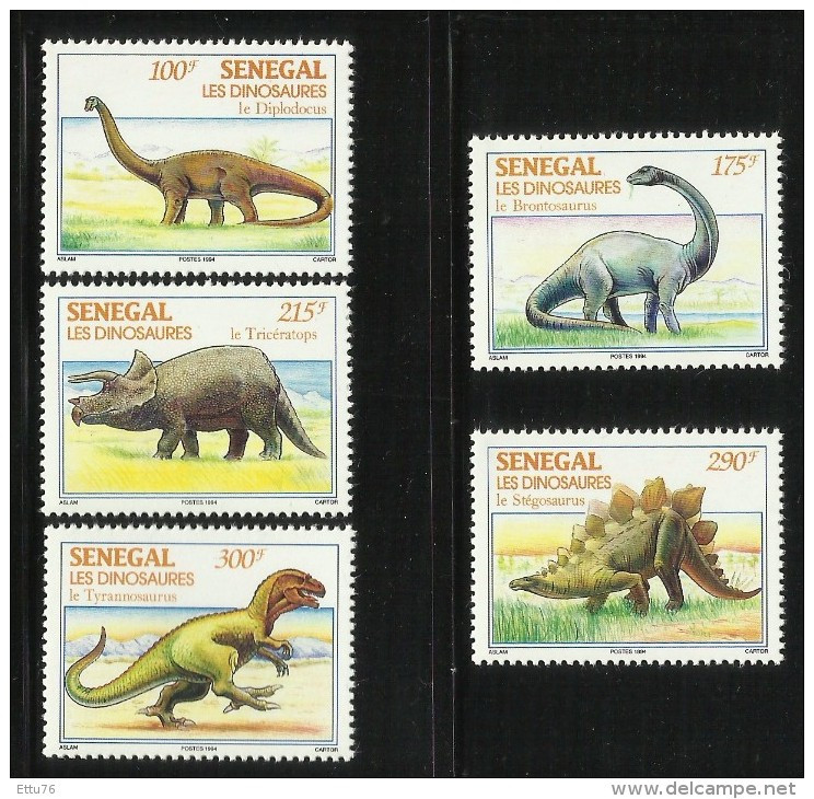 Senegal  1994  Dinosaurs  Set  MNH - Preistorici