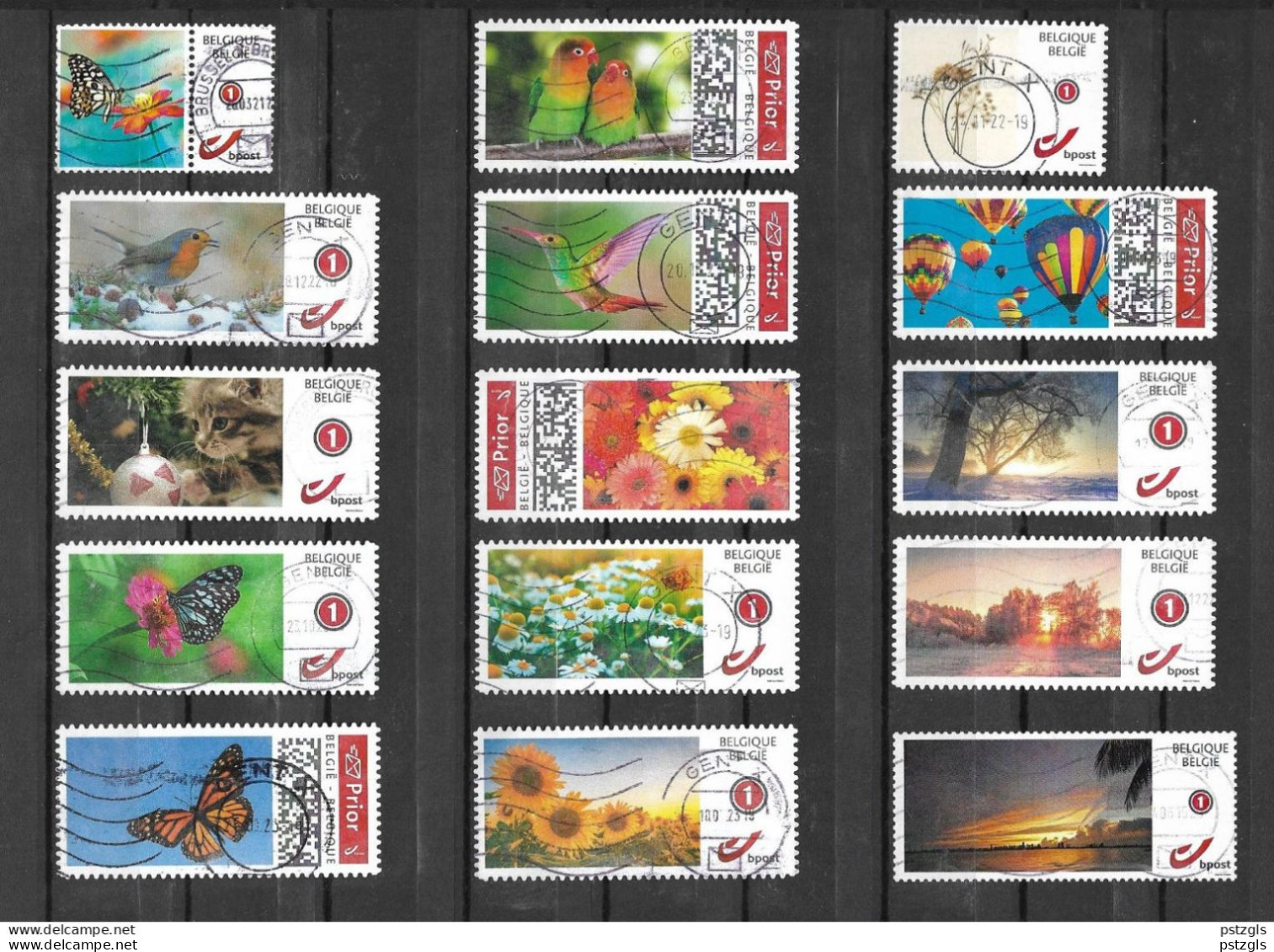 Groot Lot Duo-stamps° (3 Scans/45 Ex.)) - Sonstige & Ohne Zuordnung