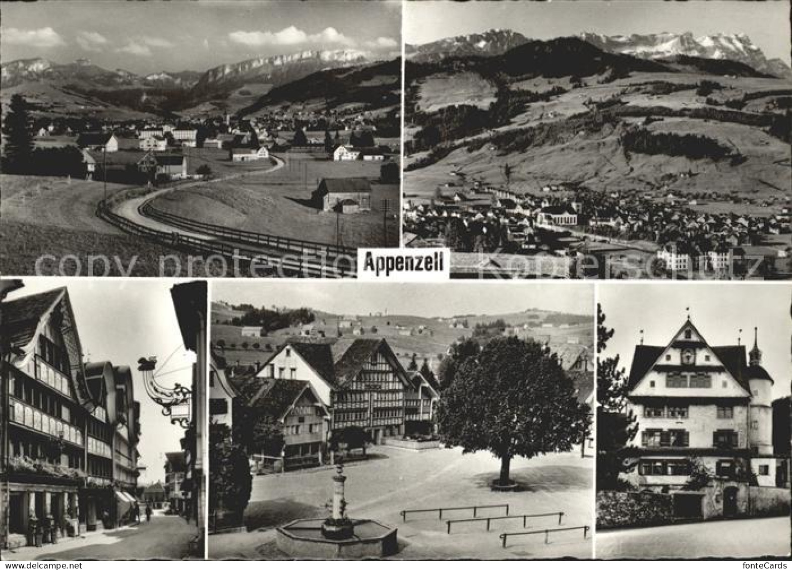 11638244 Appenzell IR Teilansichten Mit Alpenpanorama Brunnen Appenzell - Other & Unclassified
