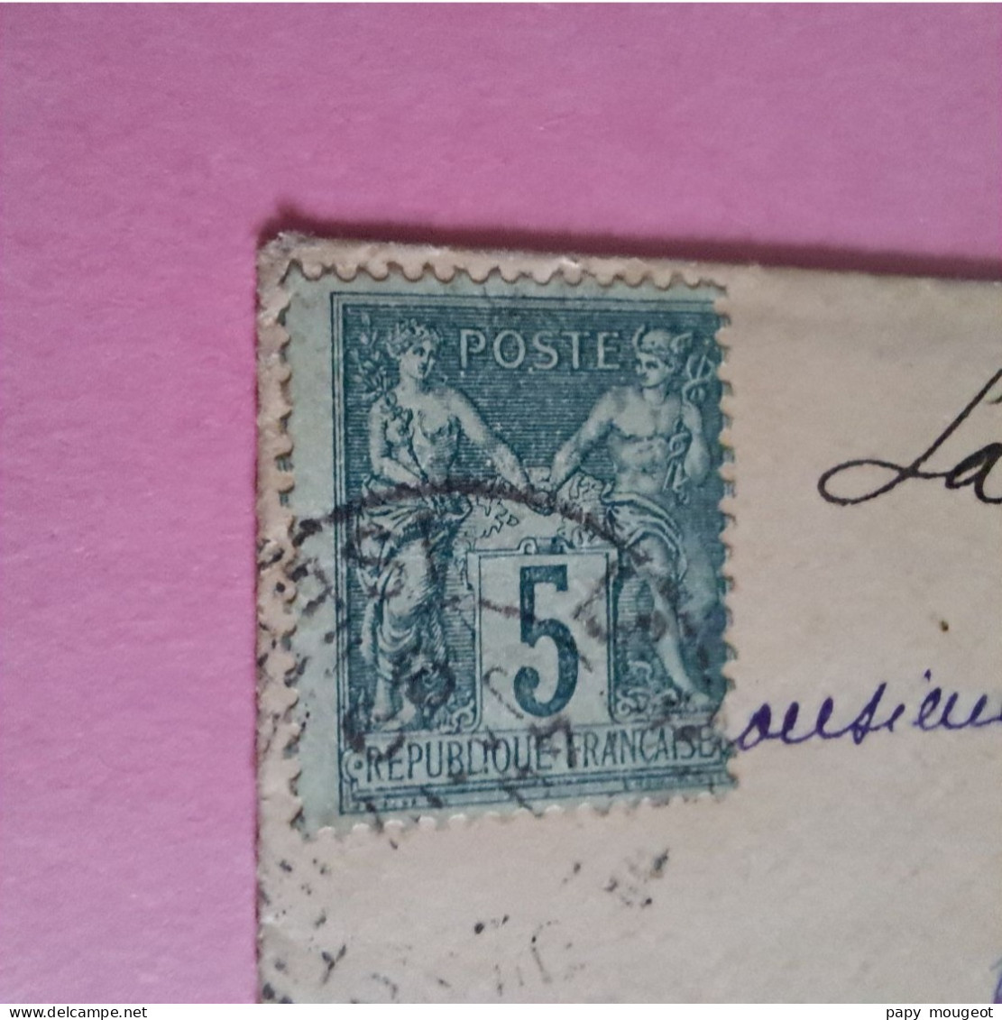 N°106 5 C. Vert-jaune (II) Sur Lettre Pour Gap Avec Retour à L'envoyeur Destinataire Décédé Janvier 1899 - 1898-1900 Sage (Tipo III)