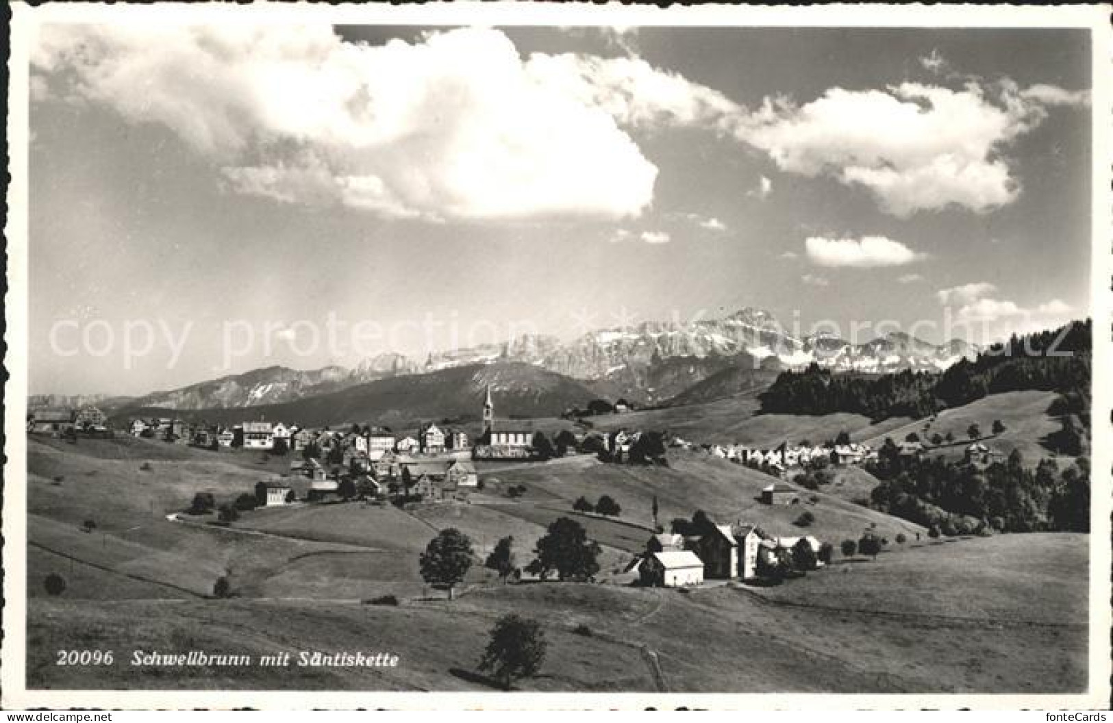 11638215 Schwellbrunn Panorama Mit Saentiskette Appenzeller Alpen Schwellbrunn - Altri & Non Classificati