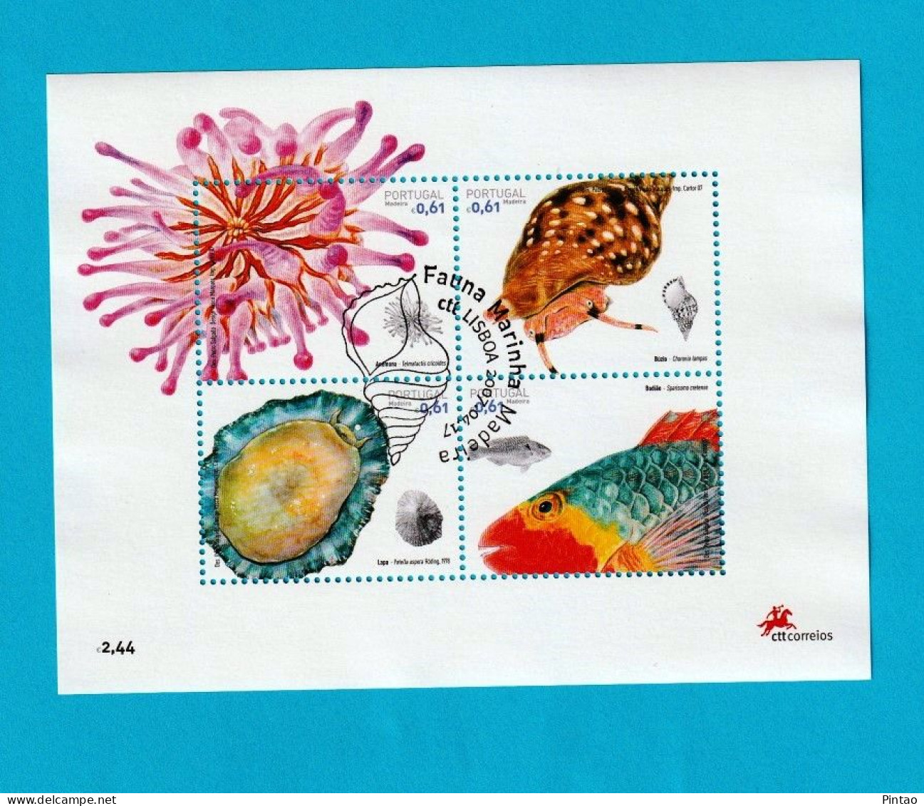 PTB1694- PORTUGAL (MADEIRA) 2007 Nº 352 (selos 3531_ 34)- CTO - Blocks & Sheetlets