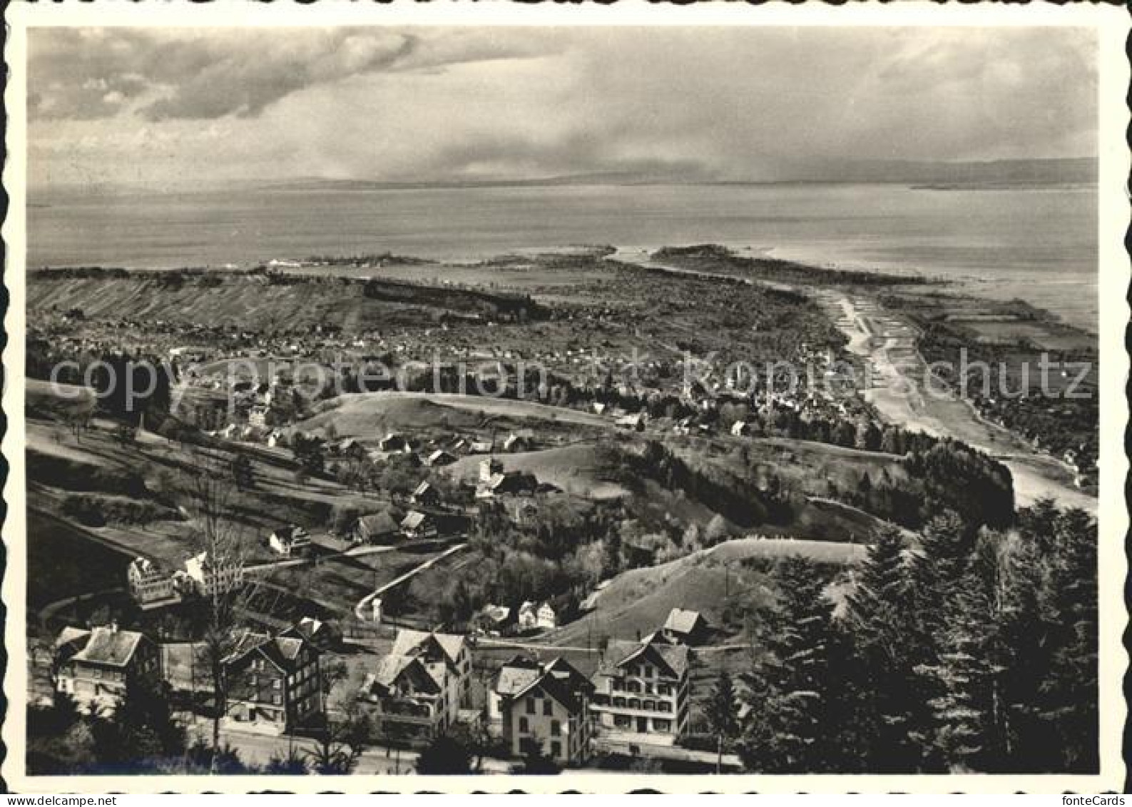 11638185 Walzenhausen AR Hotel Frohe Aussicht Blick Auf Rheineck Und Bodensee Wa - Sonstige & Ohne Zuordnung