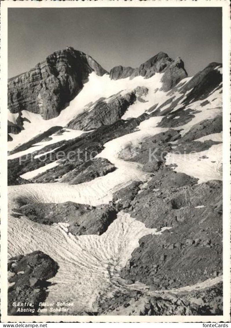 11638177 Saentis AR Blauer Schnee Abstieg Zum Schaefler Appenzeller Alpen Saenti - Sonstige & Ohne Zuordnung