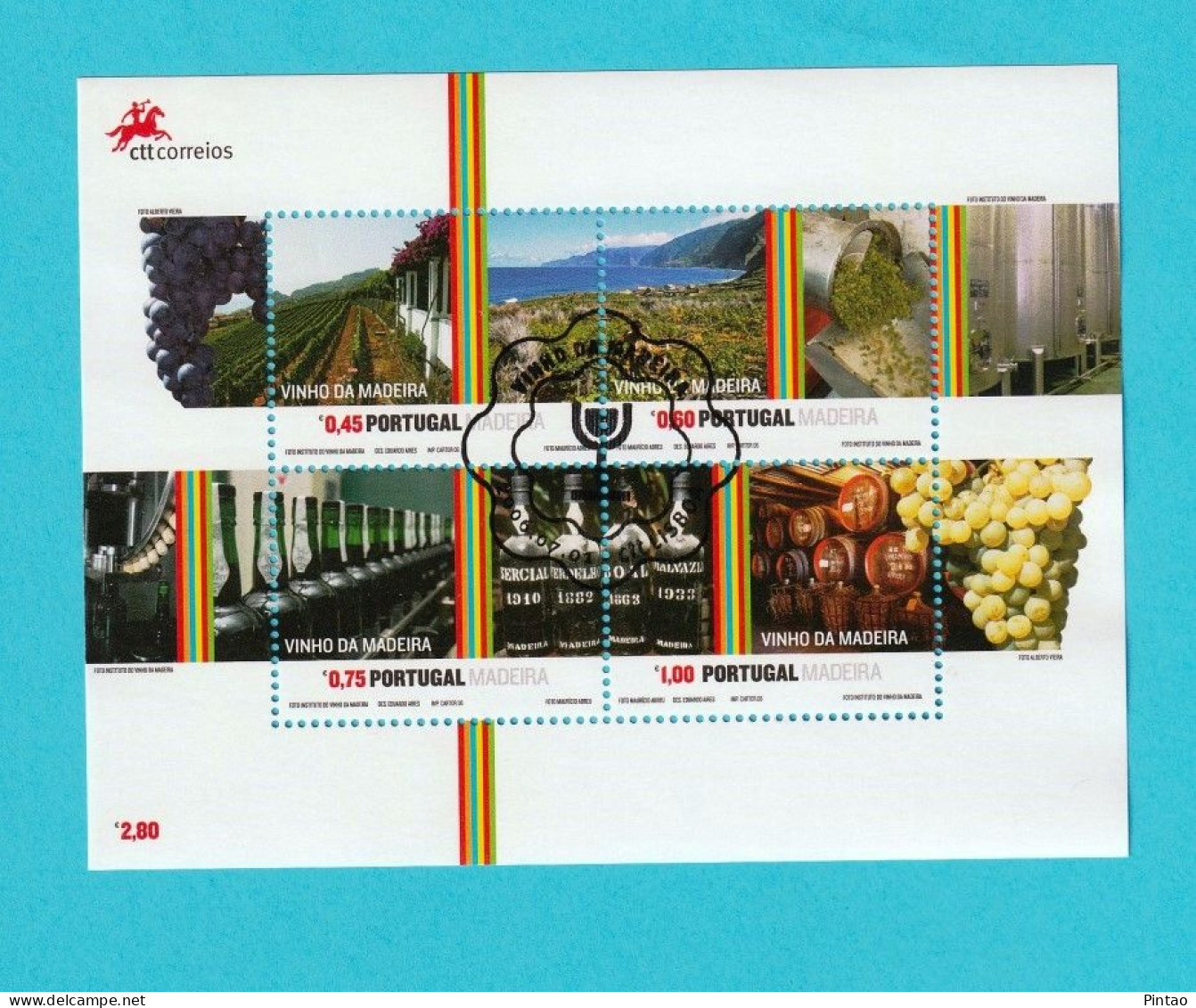 PTB1695- PORTUGAL (MADEIRA) 2006 Nº 339 (selos 3431_ 34)- CTO - Hojas Bloque