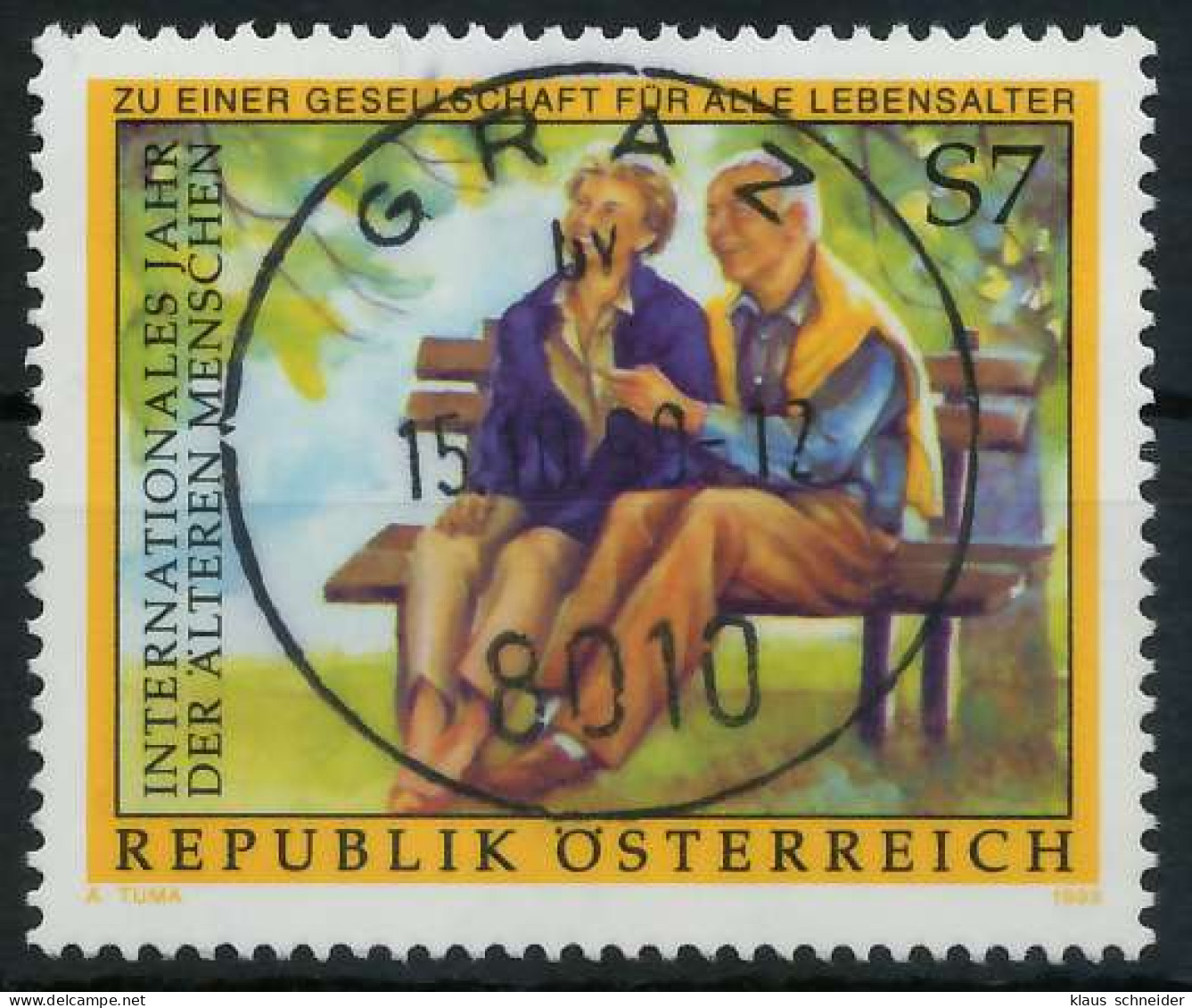 ÖSTERREICH 1999 Nr 2293 Zentrisch Gestempelt X239EF6 - Gebruikt