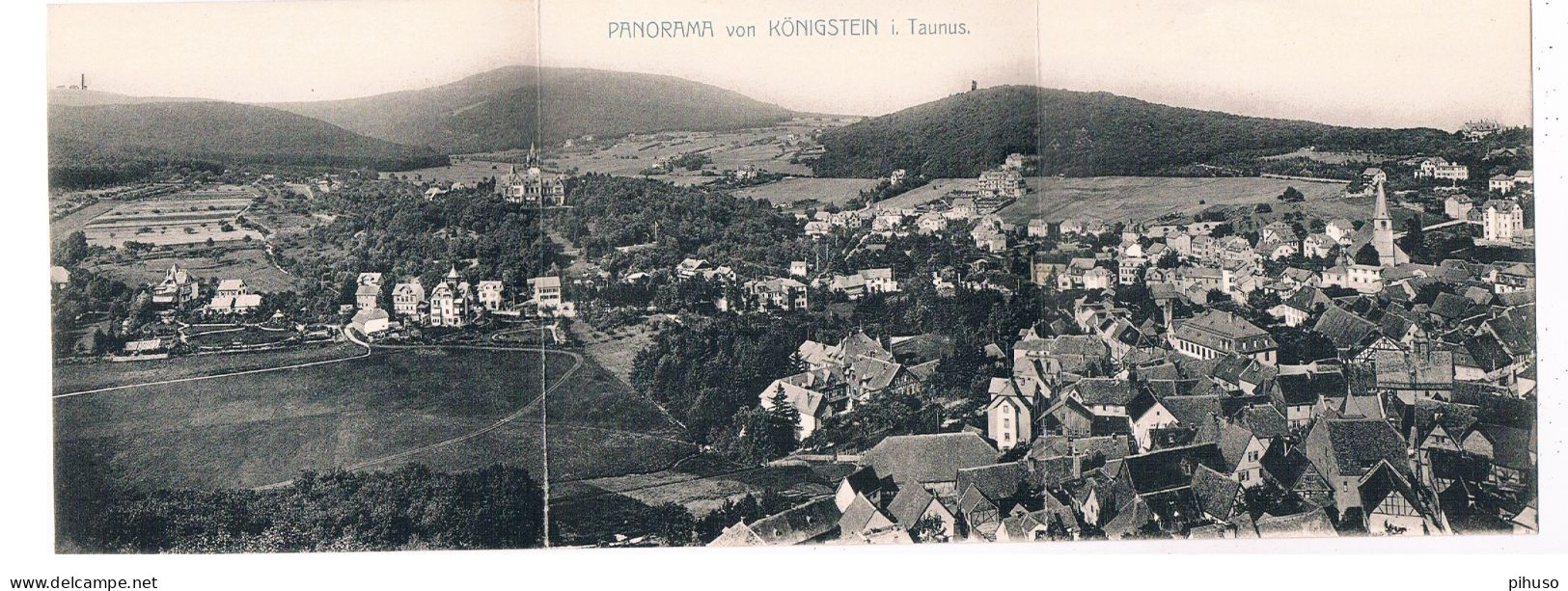 D-17110  KÖNIGSTEIN I. TAUNUS : Panorma ( 3-pieces Postcard) - Königstein