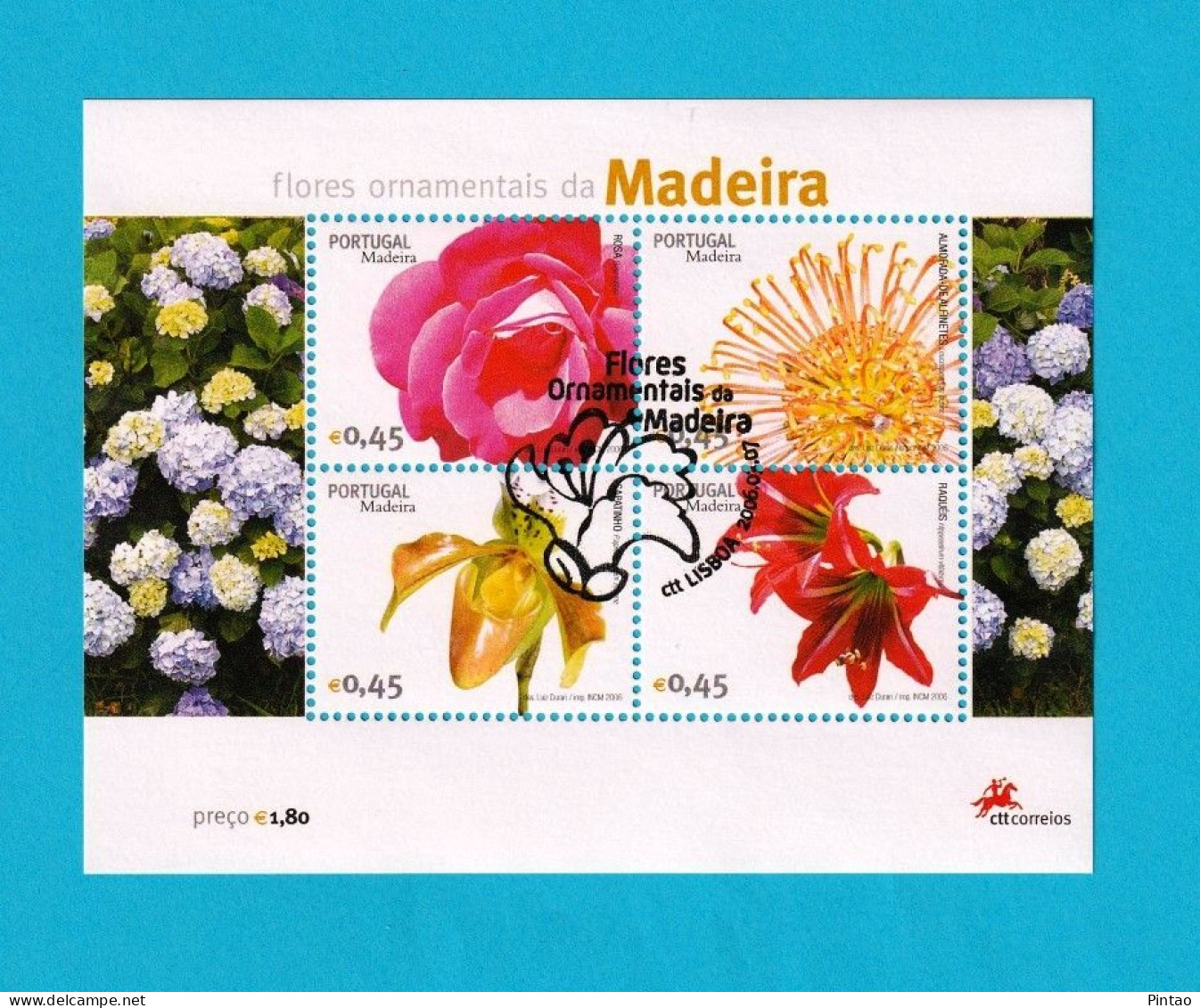 PTB1698- PORTUGAL (MADEIRA) 2006 Nº 329 (selos 3377_ 80)- CTO - Blocs-feuillets