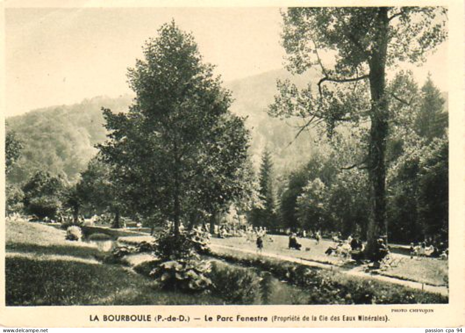 S19-001 La Bourboule - Le Parc Fenestre - Propriété De La Cie Des Eaux Minérales - Carte Publicitaire - La Bourboule