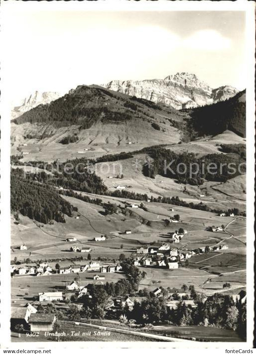 11638026 Urnaesch AR Blick Ins Tal Mit Saentis Appenzeller Alpen Urnaesch - Other & Unclassified