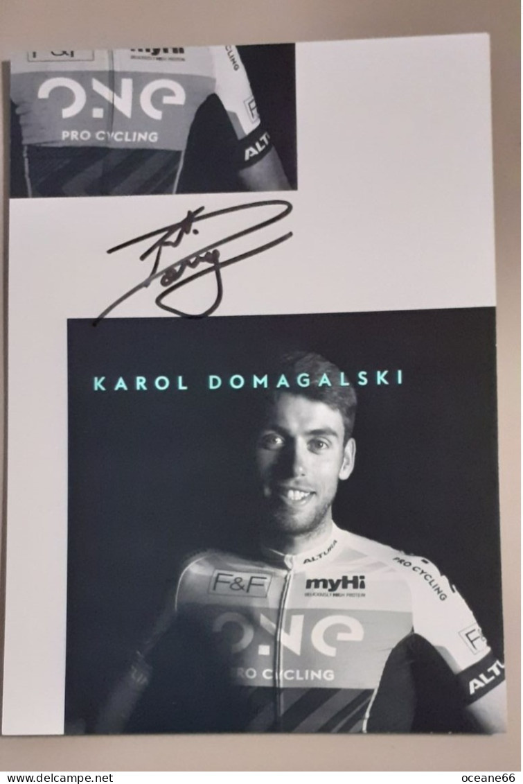 Autographe Karol Domagalski One Pro Cycling 2016 Format A5 - Cyclisme