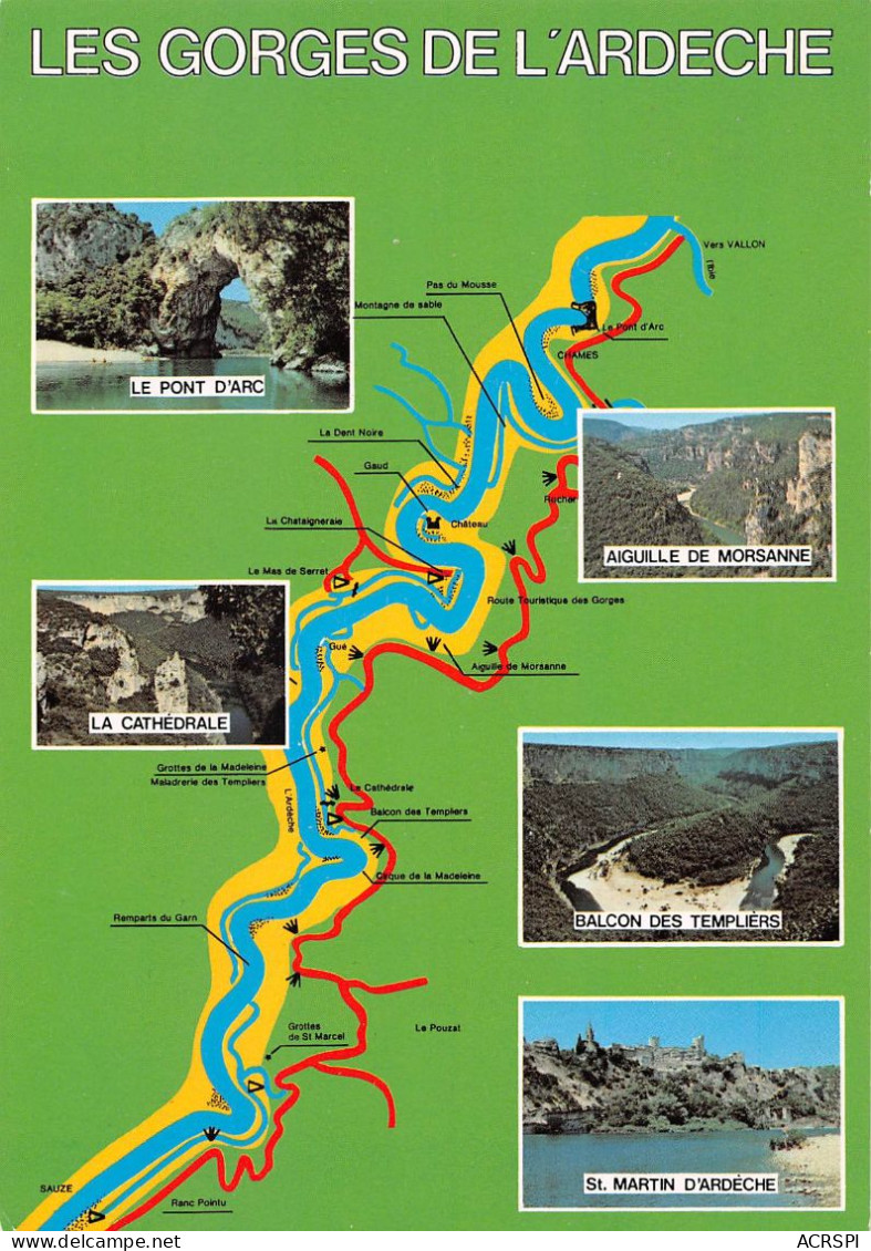 07 Route Touristique Des Gorges Vallon Pont D'Arc  St Martin D'Ardèche St REMEZE  (Scan R/V) N°   62  \PB1107 - Saint Agrève