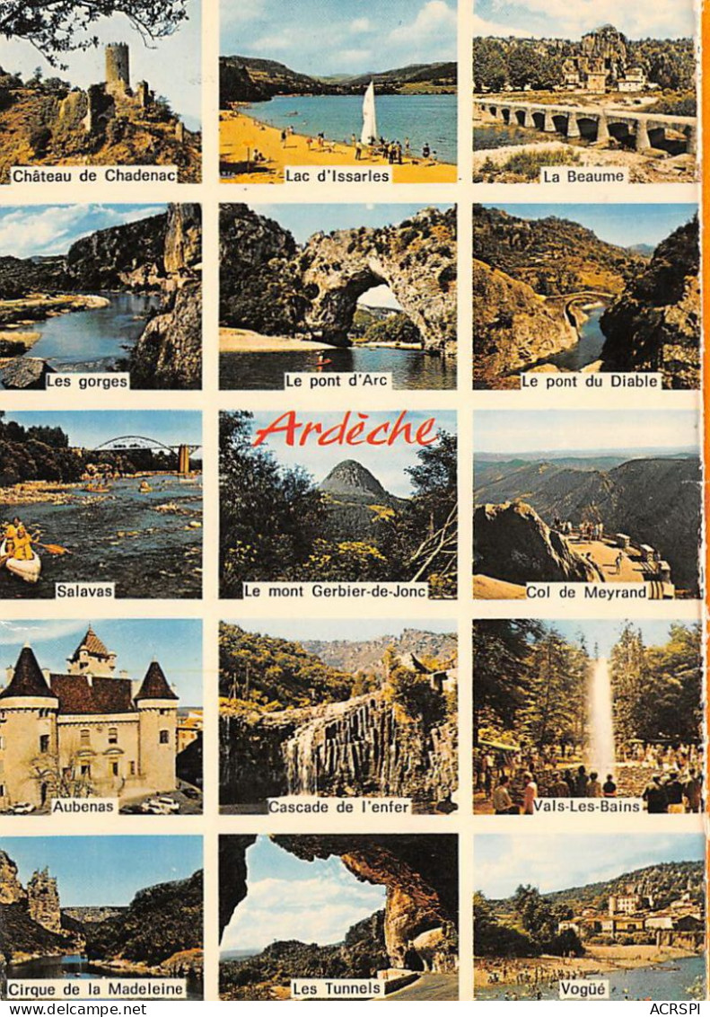 07 Double Carte Du Département D' Ardeche Carte Map Plan    (Scan R/V) N°   22   \PB1107 - Privas