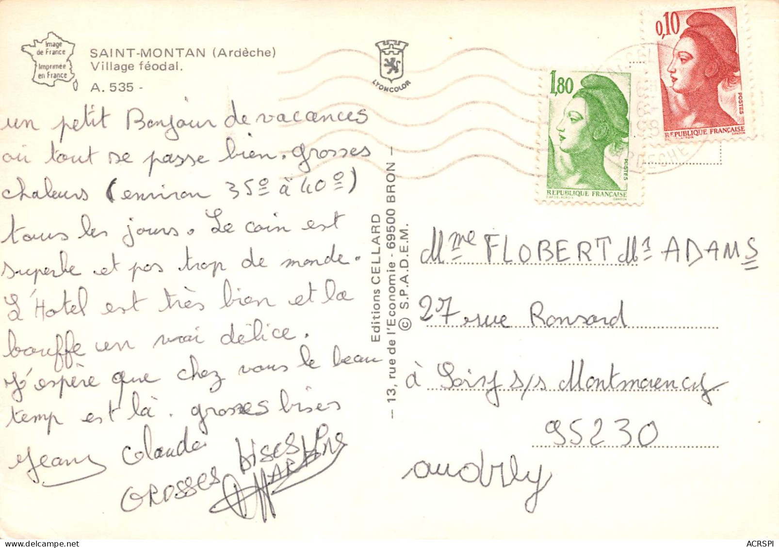 07  SAINT MONTAN Divers Vues  (Scan R/V) N°   5   \PB1106 - Aubenas