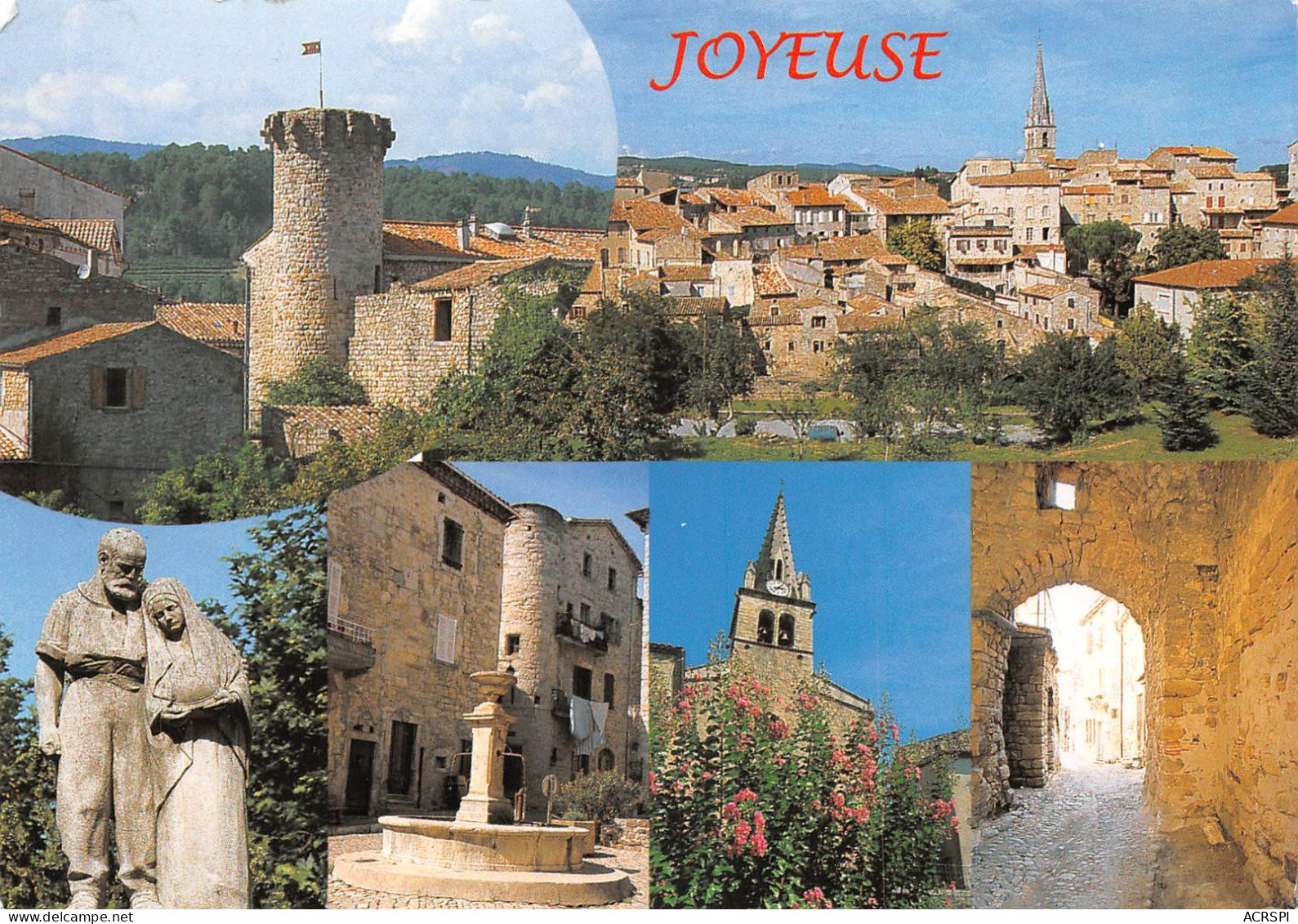 07  Joyeuse  Vue Du Village       (Scan R/V) N°   5   \PB1105 - Joyeuse