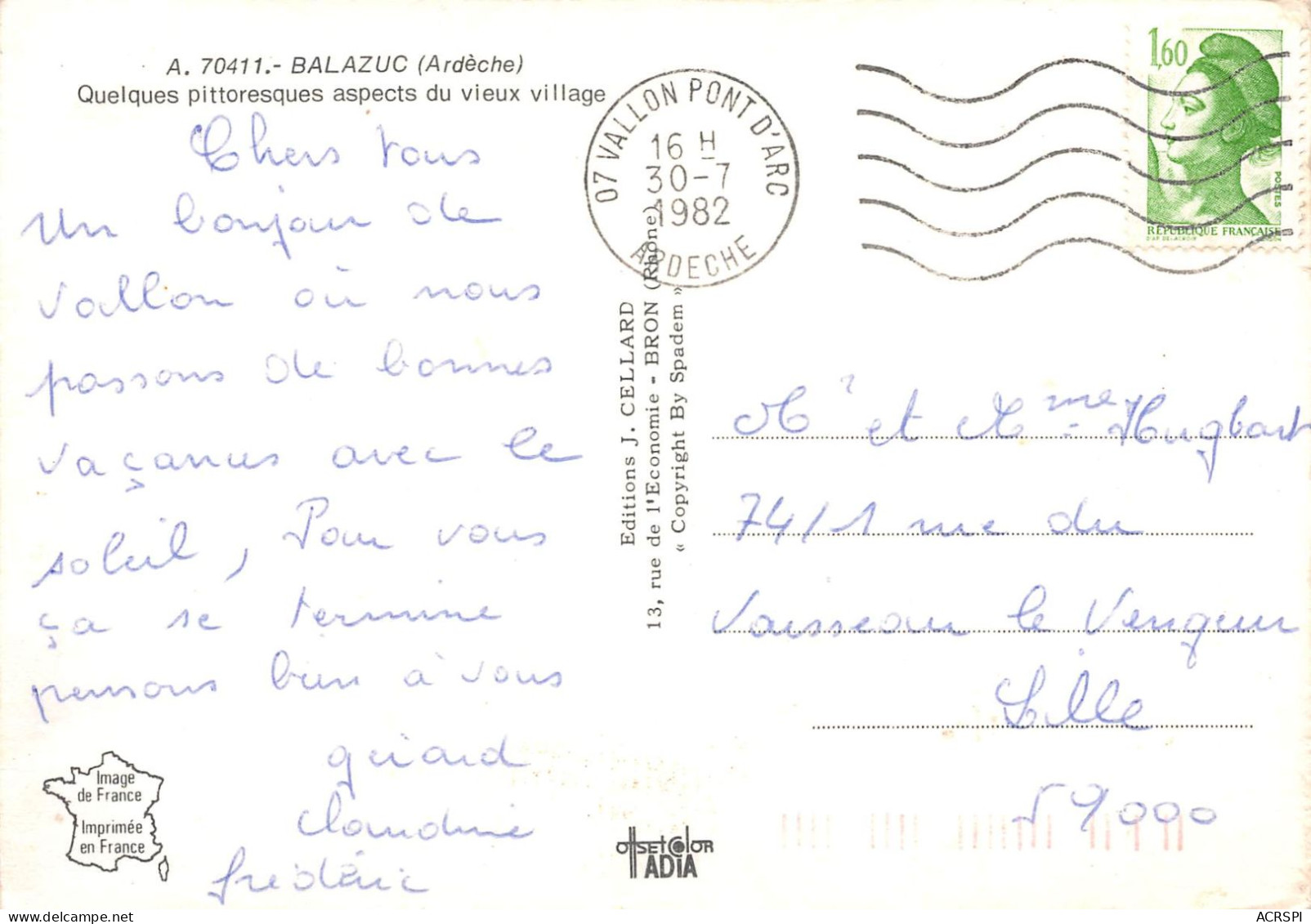 07  Balazuc  Perle De L'Ardèche   (Scan R/V) N°   25   \PB1104 - Ruoms