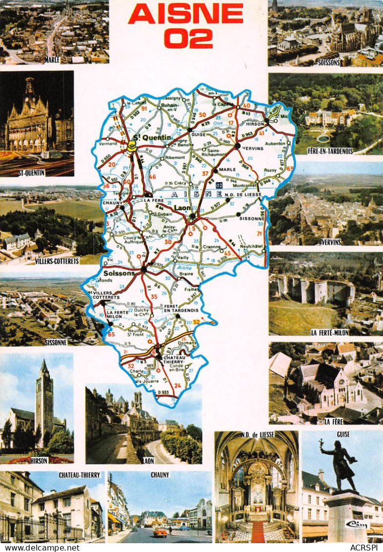 02  Carte Michelin  Map Plan De L'Aisne  (Scan R/V) N°   50   \PB1119 - Laon