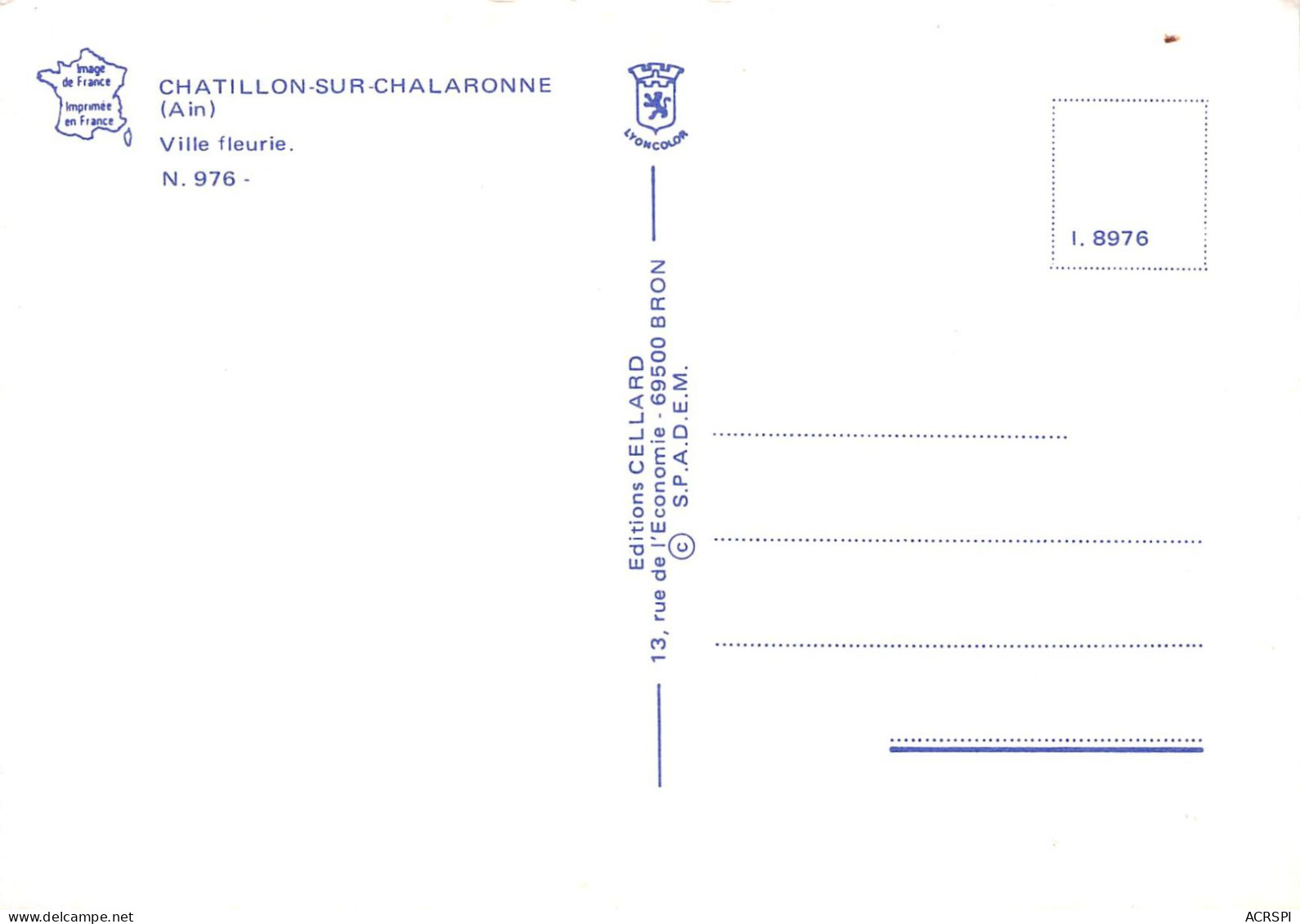 01  Châtillon-sur-Chalaronne   (Scan R/V) N°   27   \PB1116 - Châtillon-sur-Chalaronne