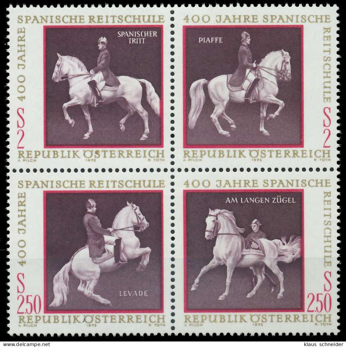 ÖSTERREICH 1972 Block 2 VBa Postfrisch VIERERBLOCK X24F4E6 - Unused Stamps