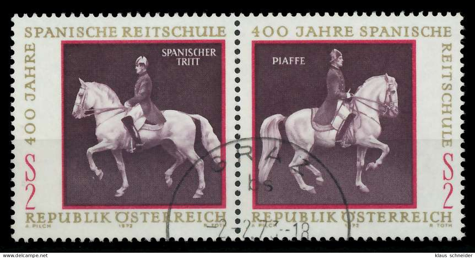 ÖSTERREICH 1972 Block 2 WZd1 Gestempelt WAAGR PAAR X24F4A6 - Used Stamps