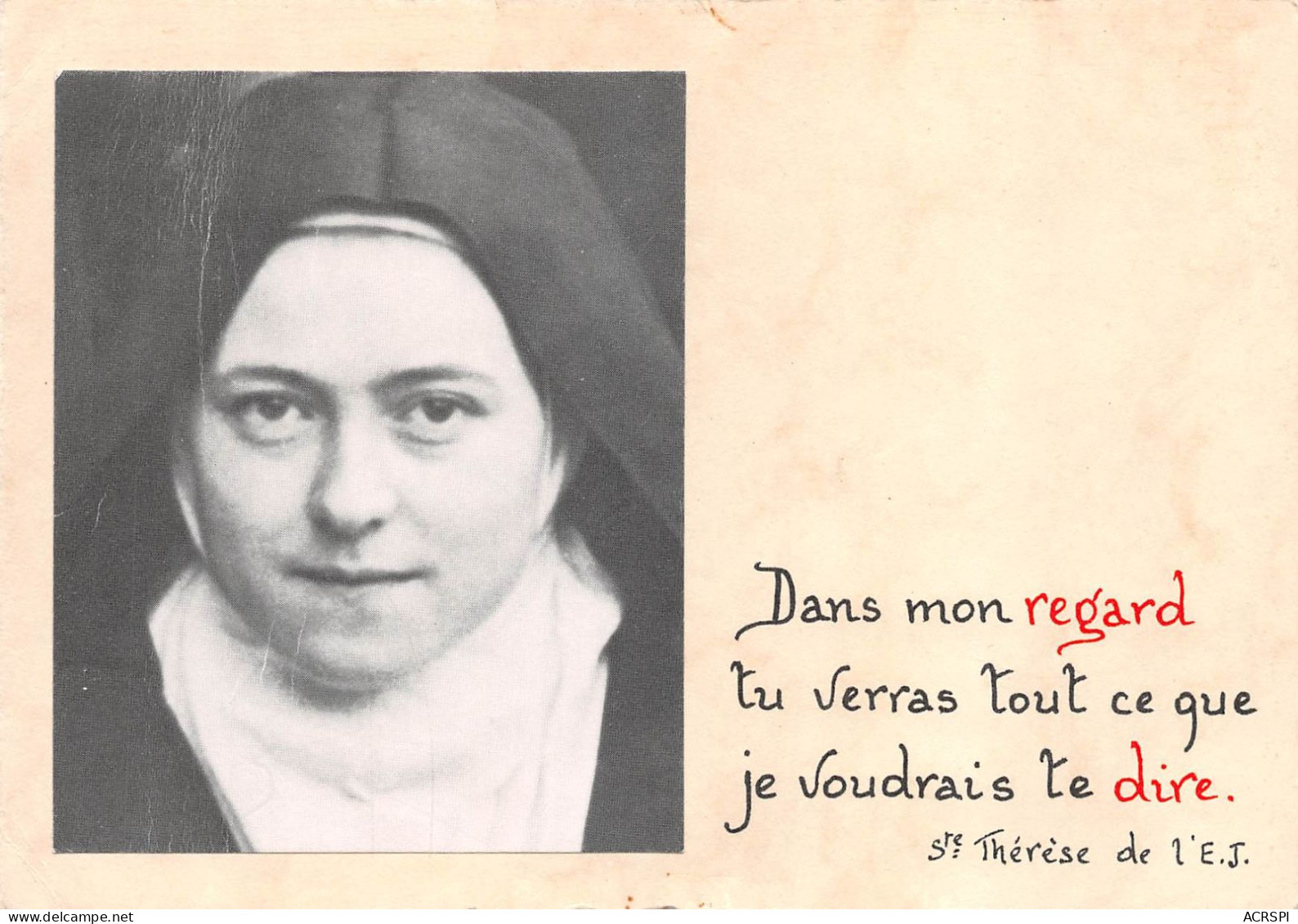 Sainte Thérèse De L'enfant Jésus (Scan R/V) N°   37   \PB1112 - Vergine Maria E Madonne