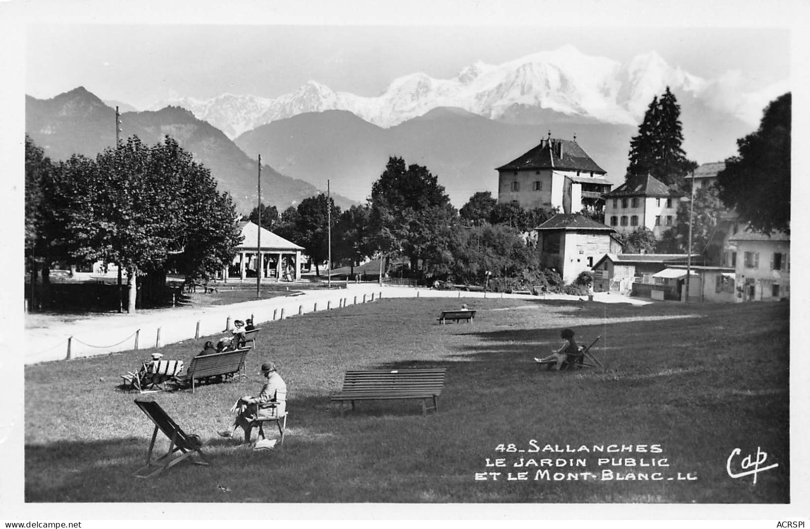 74 Sallanches Jardin Public Et Mont-Blanc  (Scan R/V) N°   11   \PB1128 - Sallanches