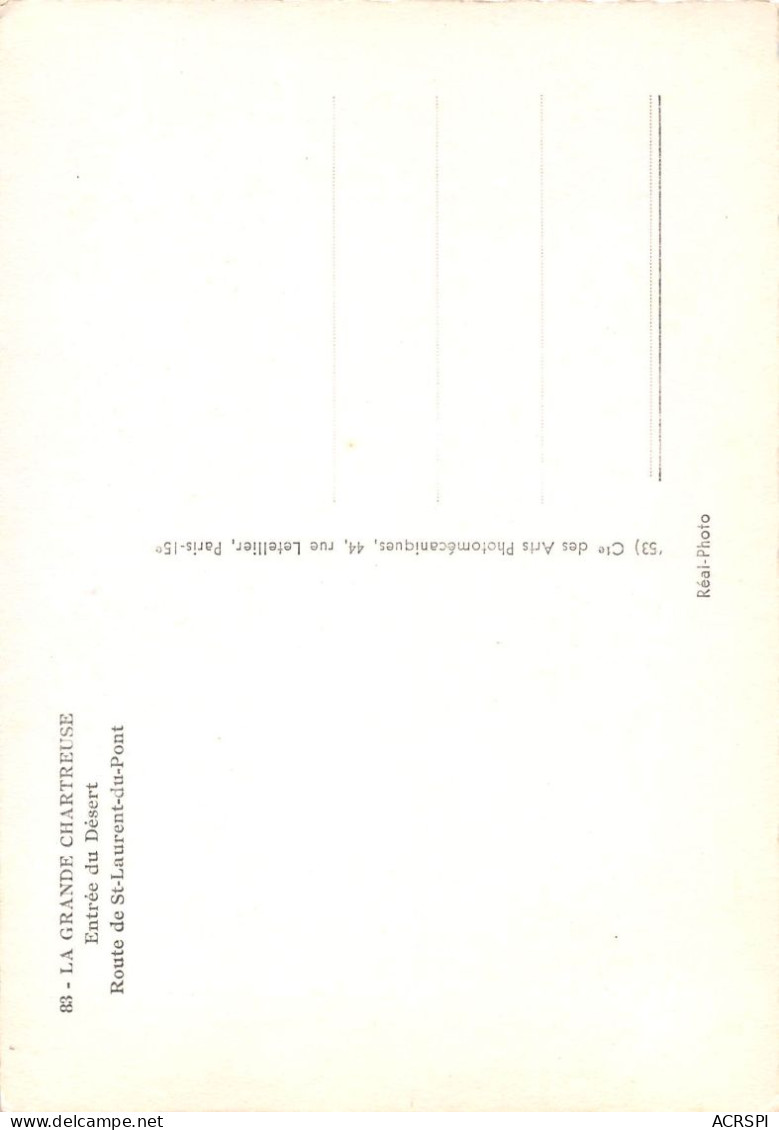 38  Entrée Du Désert Saint-Pierre-de-Chartreuse    (Scan R/V) N°   47   \PB1124 - Chartreuse