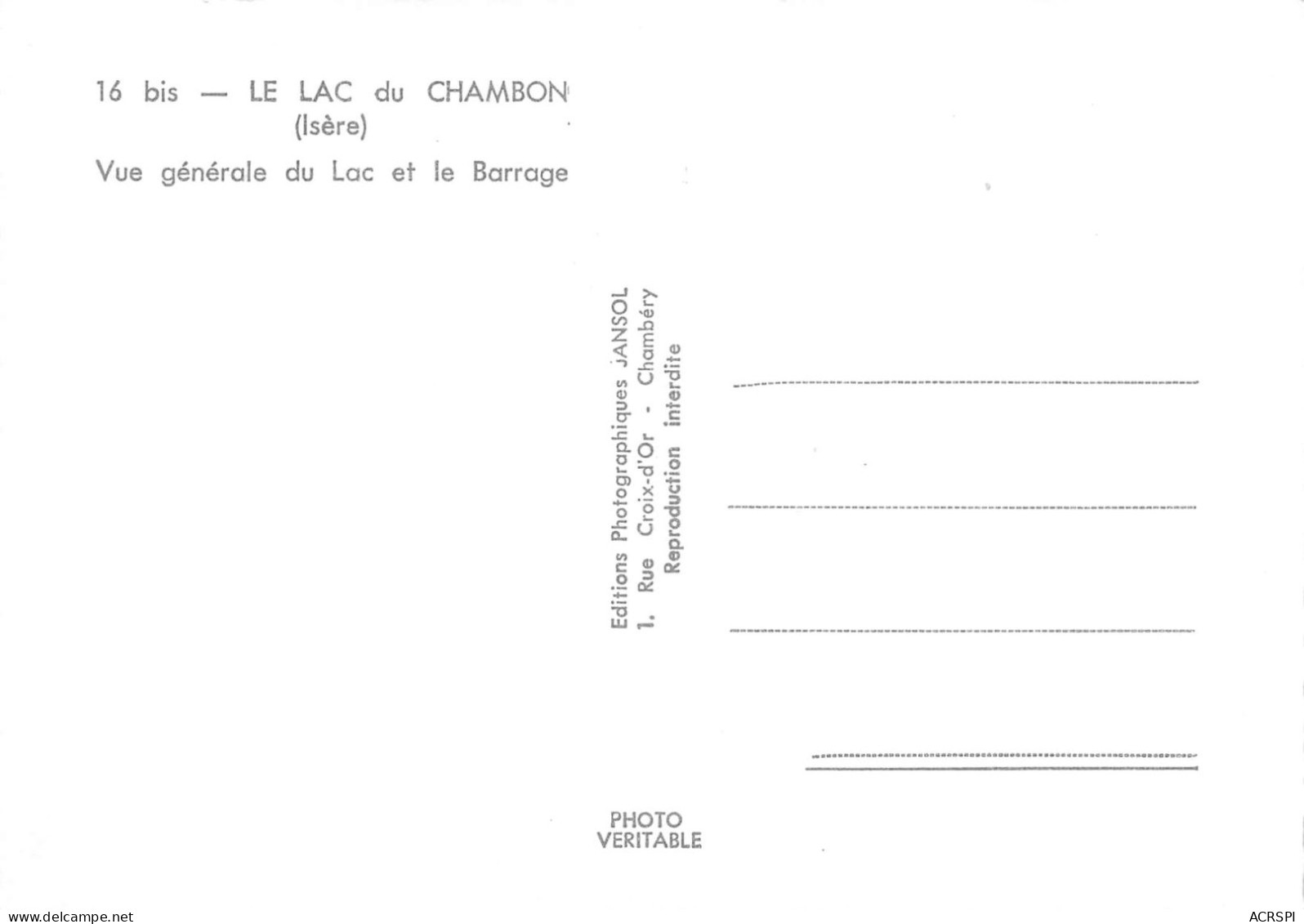 38   Barrage Du Chambon Et Mizoen Bourg-d'Oisans Freney-d'Oisans    (Scan R/V) N°   19   \PB1124 - Bourg-d'Oisans