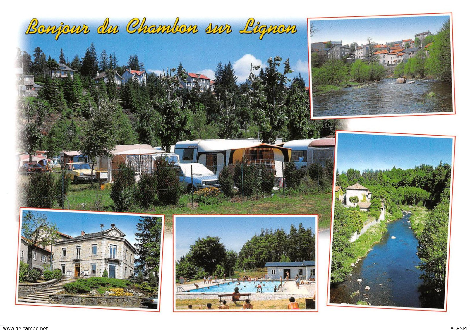 43  Le Chambon-sur-Lignon Camping Et Piscine  (Scan R/V) N°   34   \PB1121 - Le Chambon-sur-Lignon