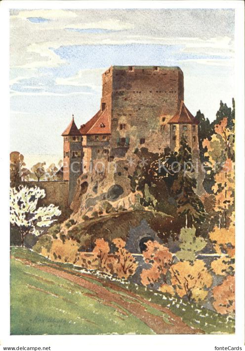 11637886 Aesch BL Schloss Augenstein Kuenstlerkarte Aesch BL - Sonstige & Ohne Zuordnung