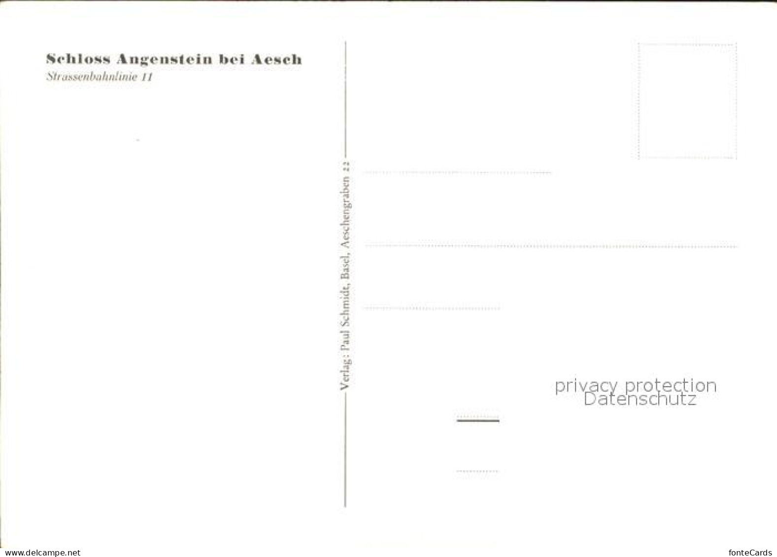 11637886 Aesch BL Schloss Augenstein Kuenstlerkarte Aesch BL - Otros & Sin Clasificación