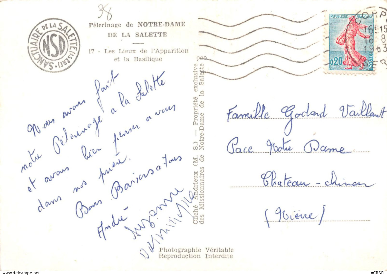 lot de 35 cartes du Sanctuaire de ND de La Salette-Fallavaux                 (Scan R/V) N°  1  \PB1126 Boite
