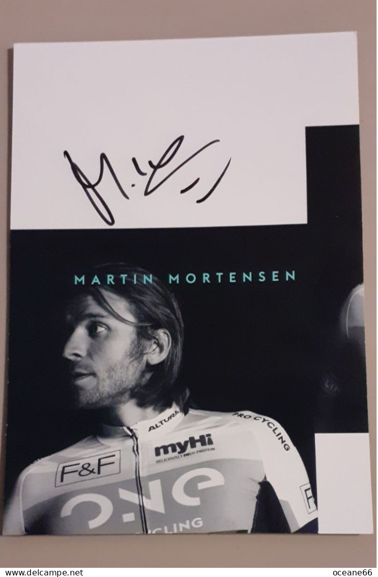 Autographe Martin Mortensen One Pro Cycling 2016 Format A5 - Cycling