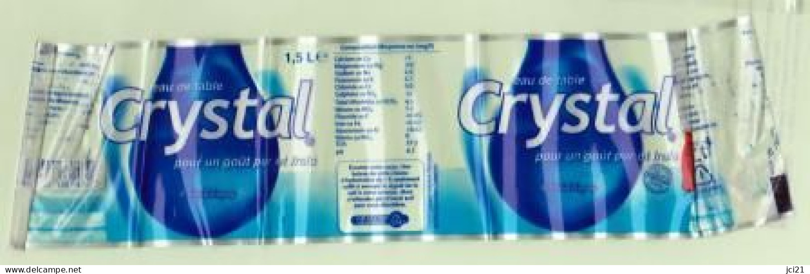 Étiquette D'eau De Table " CRYSTAL " Coca Cola ÎLE MAURICE _Ee079 - Other & Unclassified