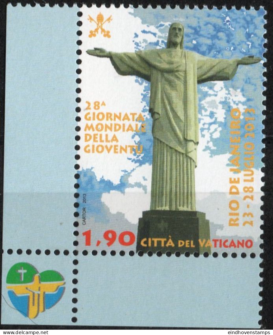 Vatican 2013 World Catholic Youth Day Rio De Janeiro, 1 Value MNH Christ Statue - Unused Stamps