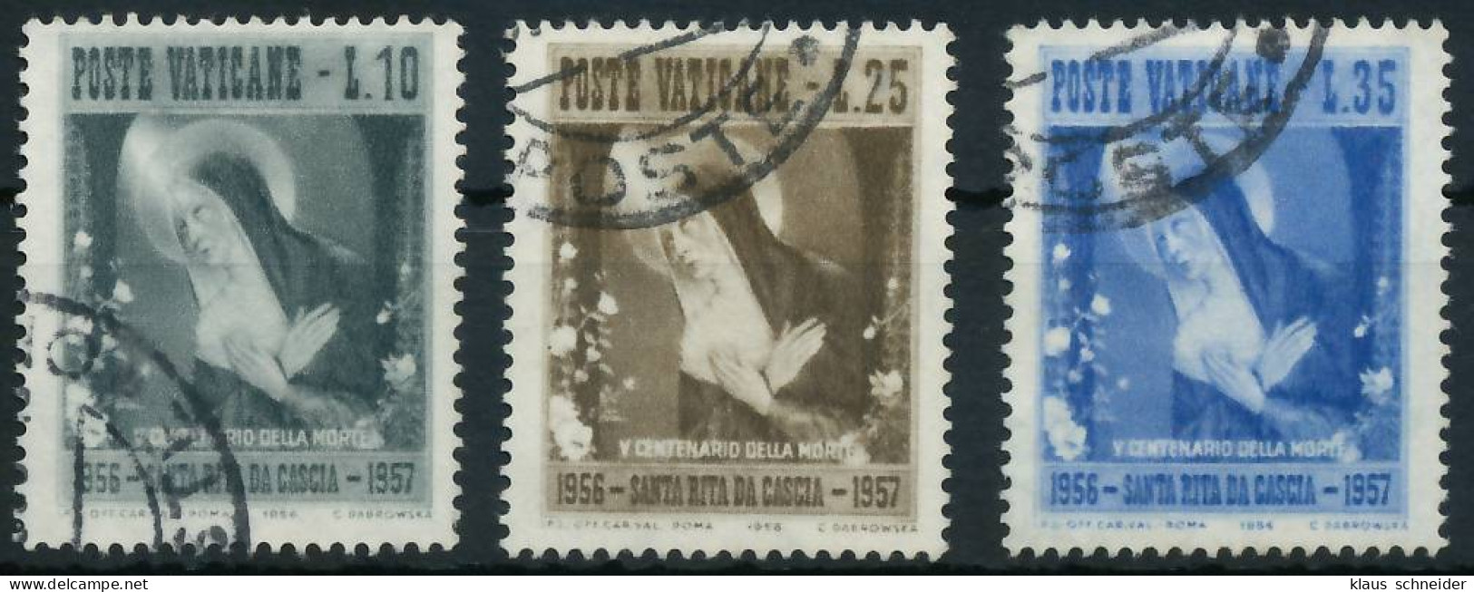 VATIKAN 1956 Nr 256-258 Gestempelt X404786 - Oblitérés