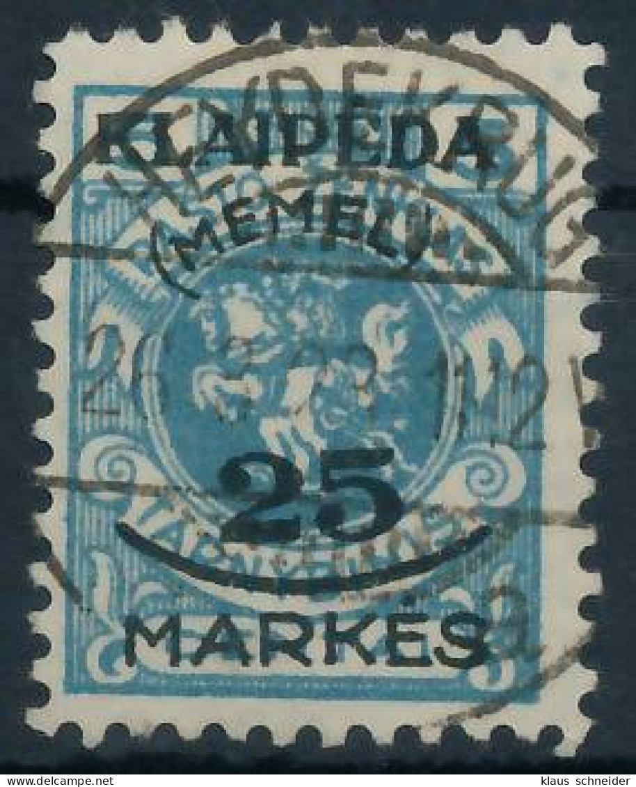 MEMEL 1923 Nr 125 Zentrisch Gestempelt Gepr. X4788DE - Memel (Klaïpeda) 1923