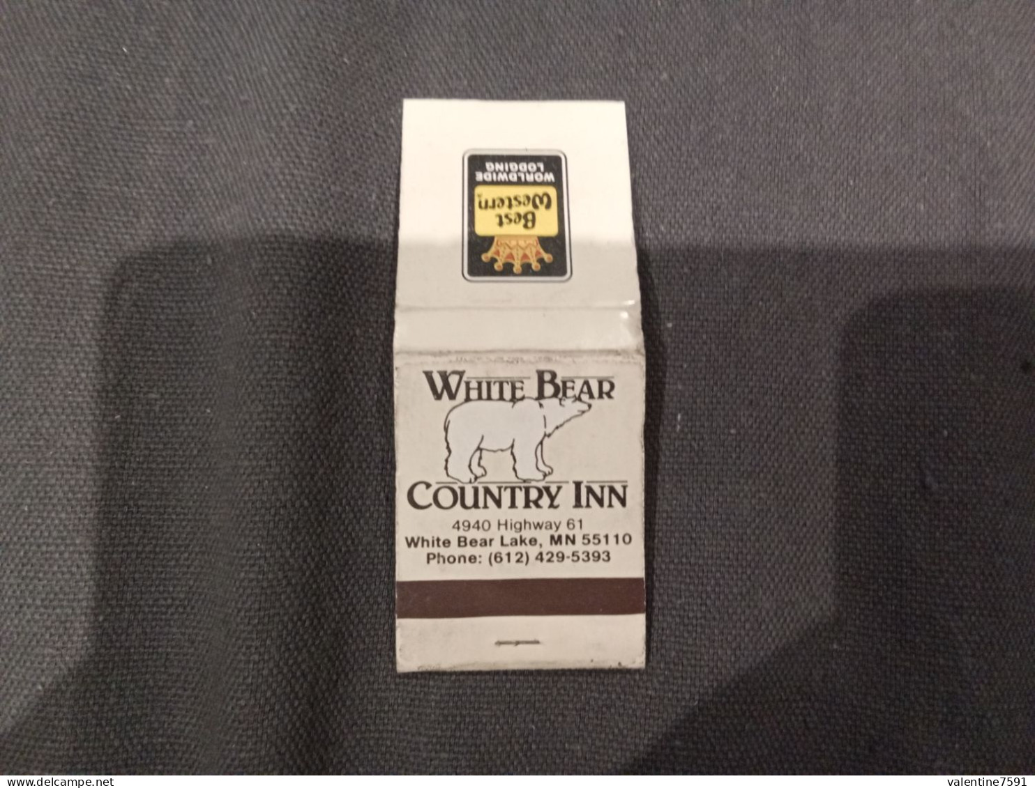 USA . Petite Boîte Aĺlumettes "    White Béarn Country Inn        " Minesota  Net  0,80 - Zündholzschachteln