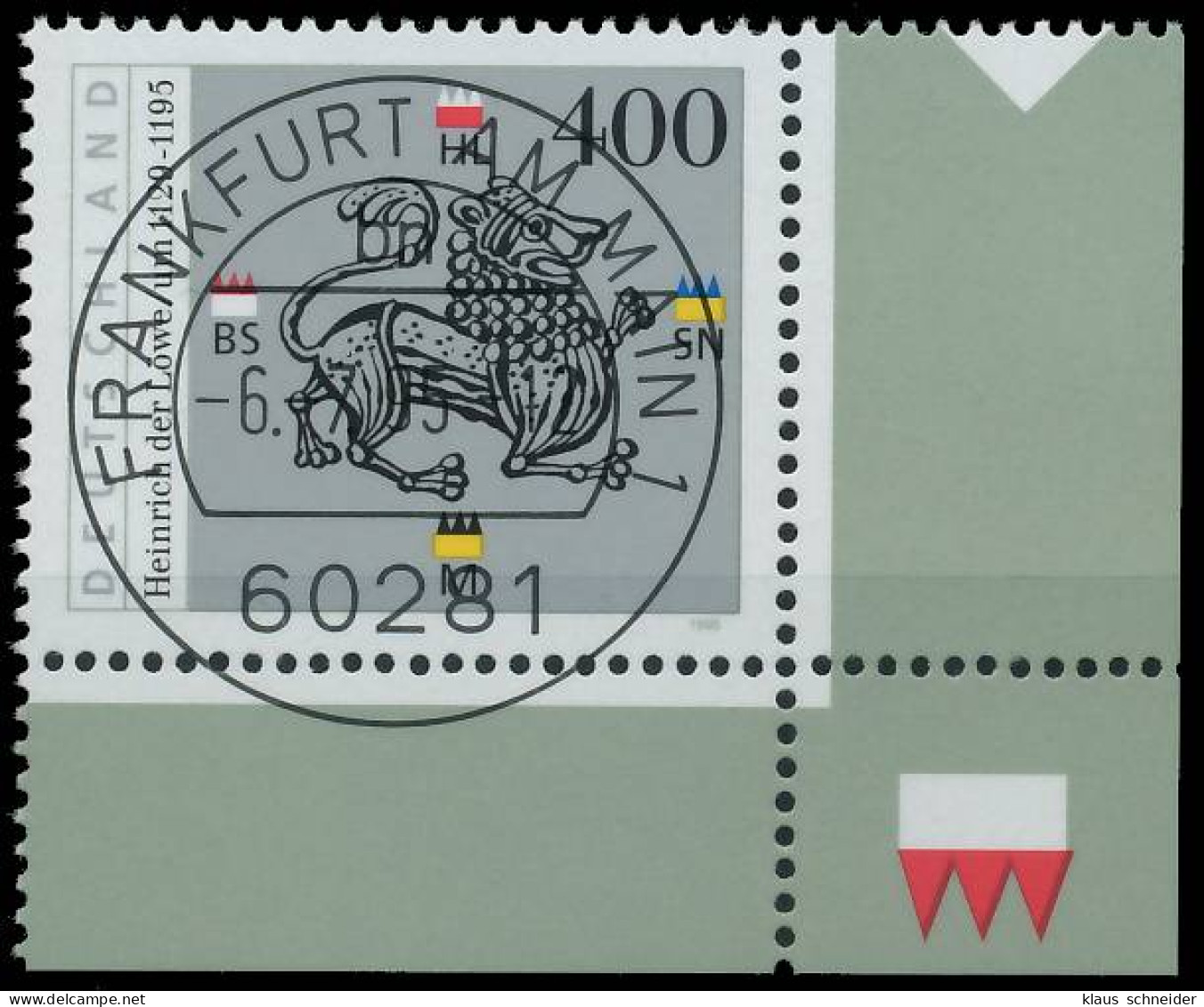 BRD BUND 1995 Nr 1805 Zentrisch Gestempelt ECKE-URE X56AFEA - Used Stamps