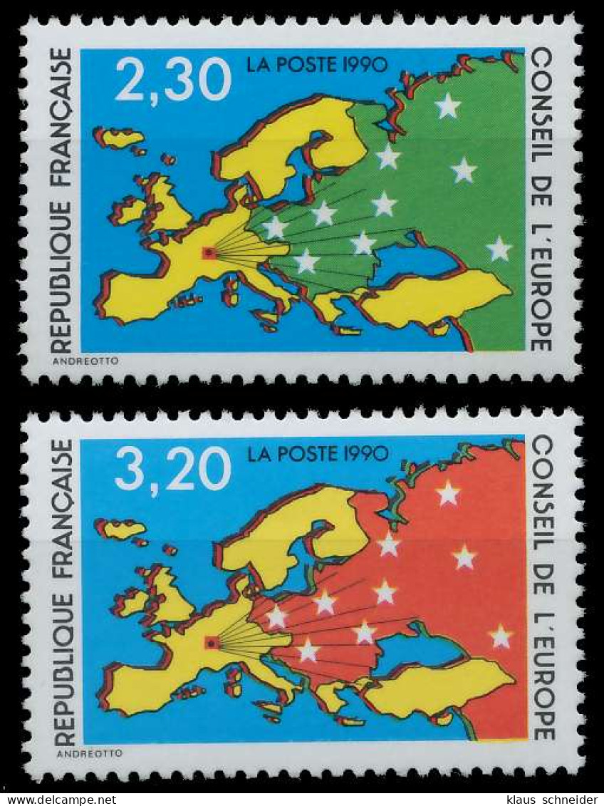 FRANKREICH DIENST EUROPARAT Nr 47-48 Postfrisch S254C22 - Nuovi