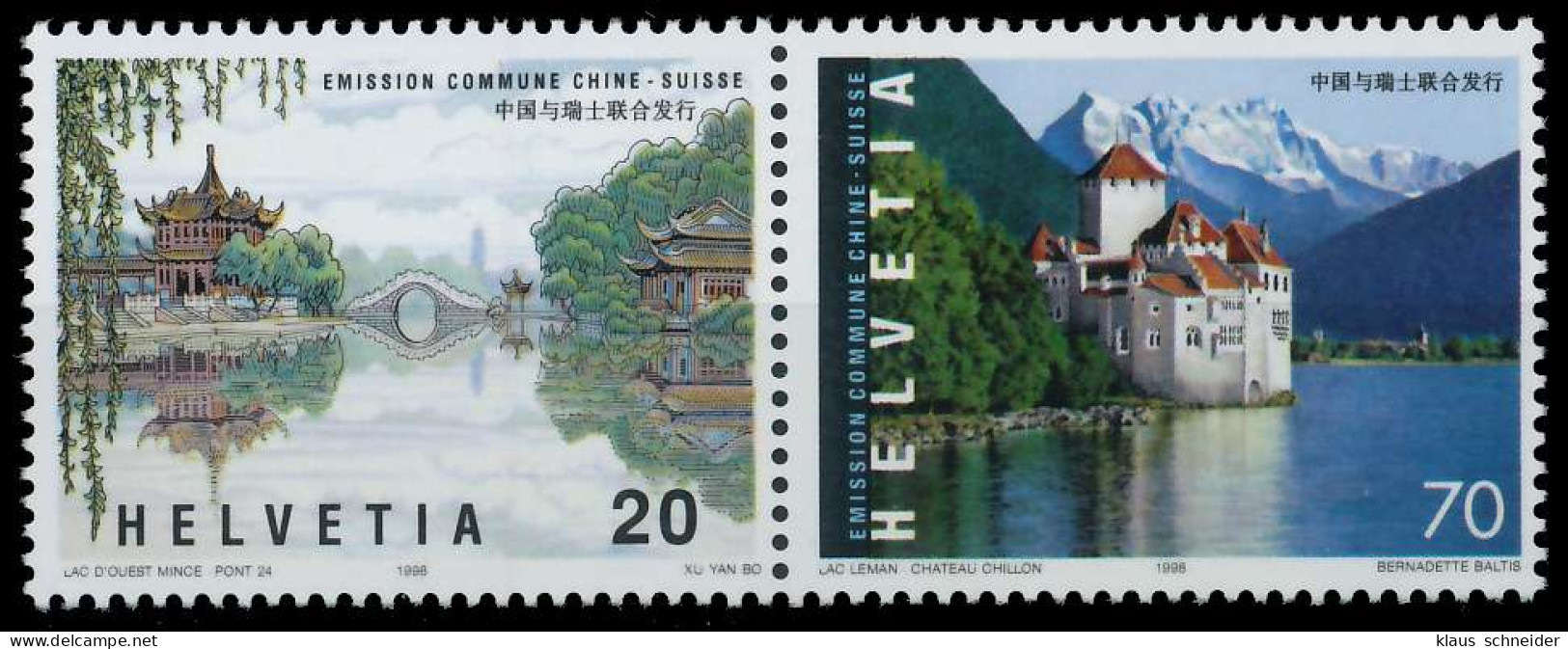 SCHWEIZ 1998 Nr WZd 42 Postfrisch WAAGR PAAR X683E62 - Unused Stamps