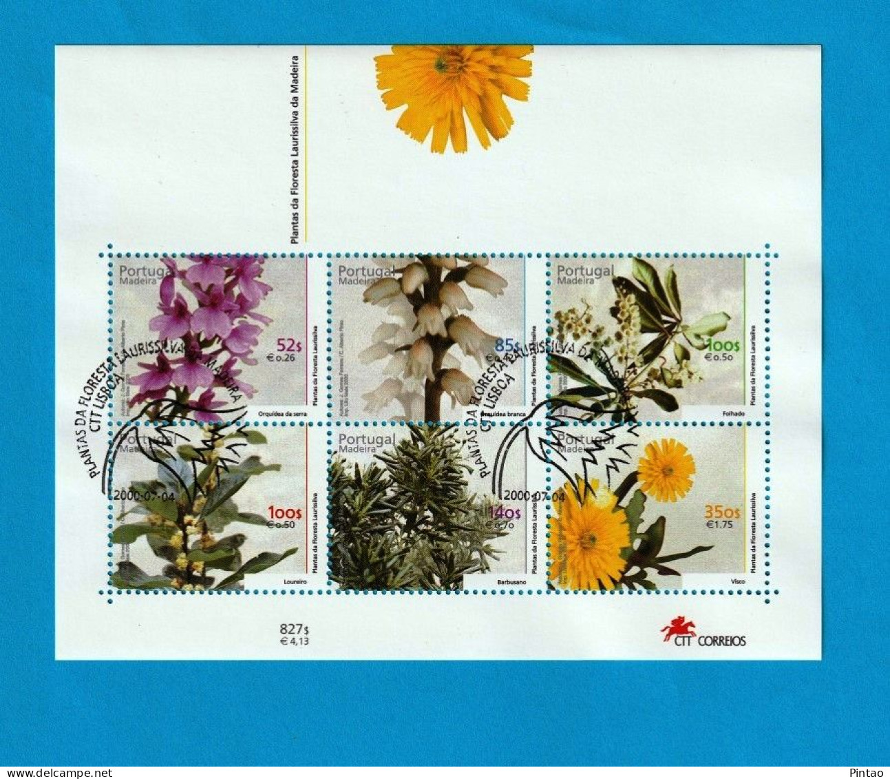 PTB1708- PORTUGAL (MADEIRA) 2000 Nº 234 (selos 2711_ 16)- CTO - Blocs-feuillets