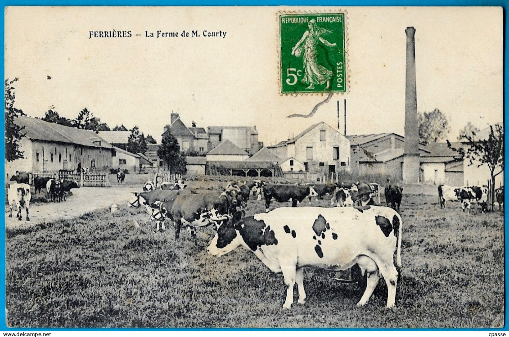 CPA 76 FERRIERES - La Ferme De M. COURTY (Troupeau De Vaches) * Normandie Agriculture Elevage Lait - Other & Unclassified