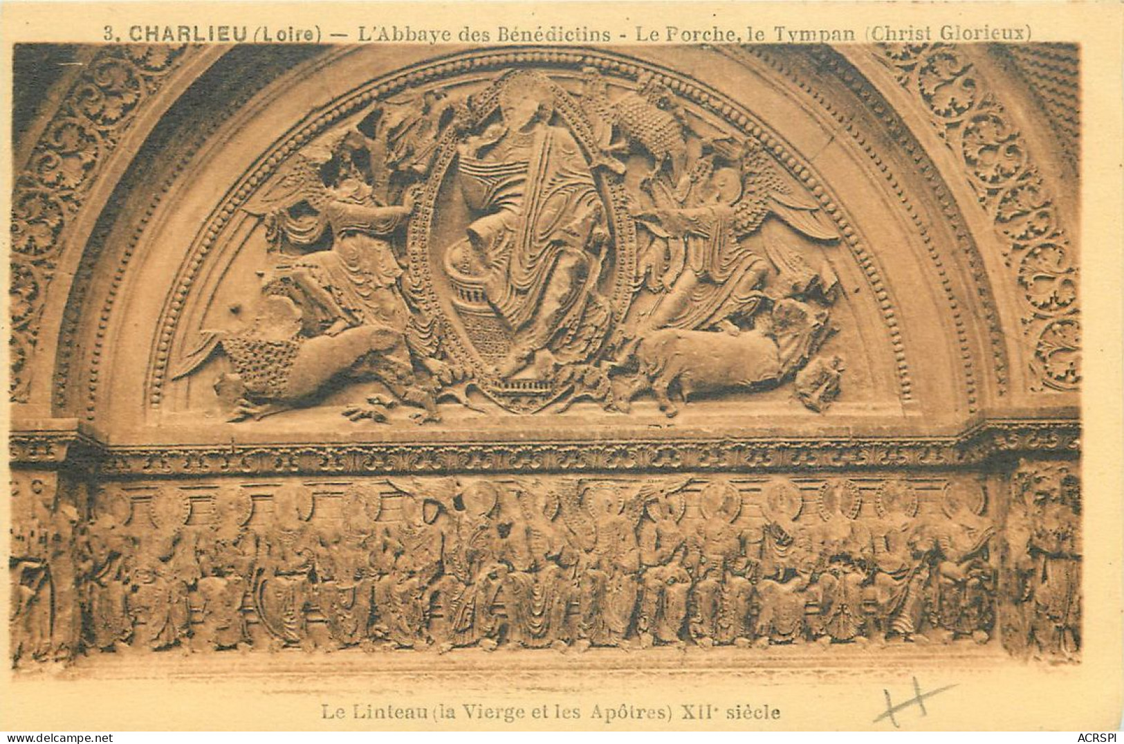 42 Loire Charlieu Abbaye Des Bénédictins Le Porche Le Tympan Le Linteau       N° 44 \MN6041 - Charlieu