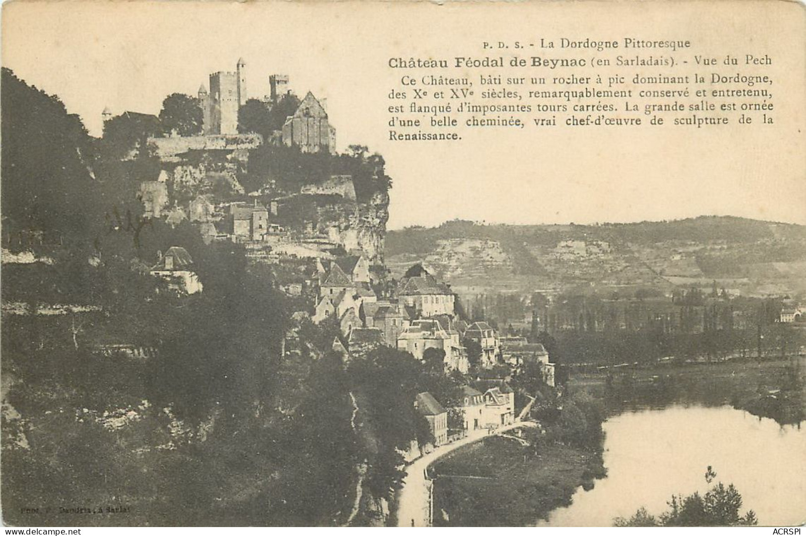 24 Dordogne  Château Féodal De Beynac    N° 34\MN6034 - Sonstige & Ohne Zuordnung