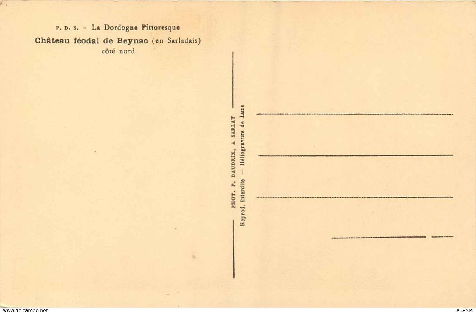 24 Dordogne  Château Féodal De Beynac Côté Nord    N° 12 \MN6034 - Andere & Zonder Classificatie